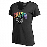 Women's Indianapolis Colts NFL Pro Line by Fanatics Branded Black Plus Sizes Pride T-Shirt,baseball caps,new era cap wholesale,wholesale hats